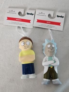 Hallmark Rick and Morty Decoupage Christmas Ornaments